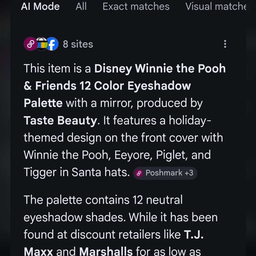 Disney Winnie the Pooh neutral Eyeshadow Palette 12 colors